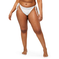 Subliminal Ankh Cross string bikini bottom (White) - Conscious Apparel Store