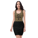 Subliminal Egyptian Ankh Cross (Black) Bodycon Dress - Conscious Apparel Store