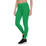 Subliminal Egyptian Ankh Cross (Green) Leggings - Conscious Apparel Store