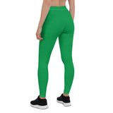 Subliminal Egyptian Ankh Cross (Green) Leggings - Conscious Apparel Store