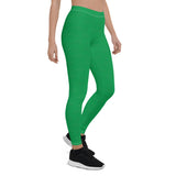 Subliminal Egyptian Ankh Cross (Green) Leggings - Conscious Apparel Store