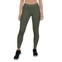 Subliminal Egyptian Ankh Cross (Olive) Leggings - Conscious Apparel Store