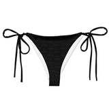 Subliminal Egyptian Ankh Cross string bikini bottom (Black) - Conscious Apparel Store