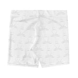 Subliminal Egyptian Ankh Cross (White) Leggings Shorts - Conscious Apparel Store