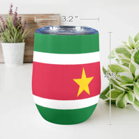 Suriname Flag 12oz Wine Tumbler - Conscious Apparel Store