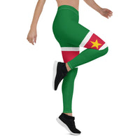 Suriname Flag Leggings - Conscious Apparel Store