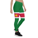 Suriname Flag Leggings - Conscious Apparel Store