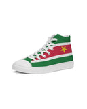 Suriname Flag Women's Hightop Canvas Shoe - Conscious Apparel Store