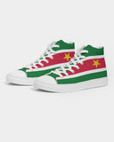 Suriname Flag Women's Hightop Canvas Shoe - Conscious Apparel Store