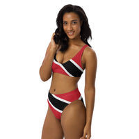 Trinidad & Tobago Flag high-waisted bikini - Conscious Apparel Store