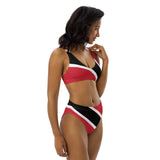 Trinidad & Tobago Flag high-waisted bikini - Conscious Apparel Store