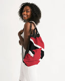 Trinidad & Tobago Flag Map Canvas Drawstring Bag - Conscious Apparel Store