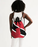 Trinidad & Tobago Flag Map Canvas Drawstring Bag - Conscious Apparel Store