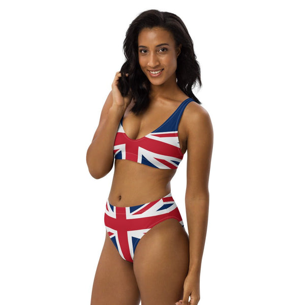  Jndtueit USA Flag Women's High Waist Ruched Bikini