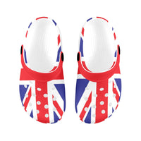 United Kingdom Flag Kids Clogs - Conscious Apparel Store