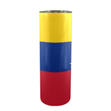 Venezuela Flag 20oz Tall Skinny Tumbler with Lid and Straw - Conscious Apparel Store