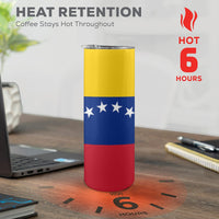 Venezuela Flag 20oz Tall Skinny Tumbler with Lid and Straw - Conscious Apparel Store