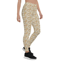 White Hieroglyphics Leggings - Conscious Apparel Store