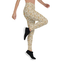 White Hieroglyphics Leggings - Conscious Apparel Store